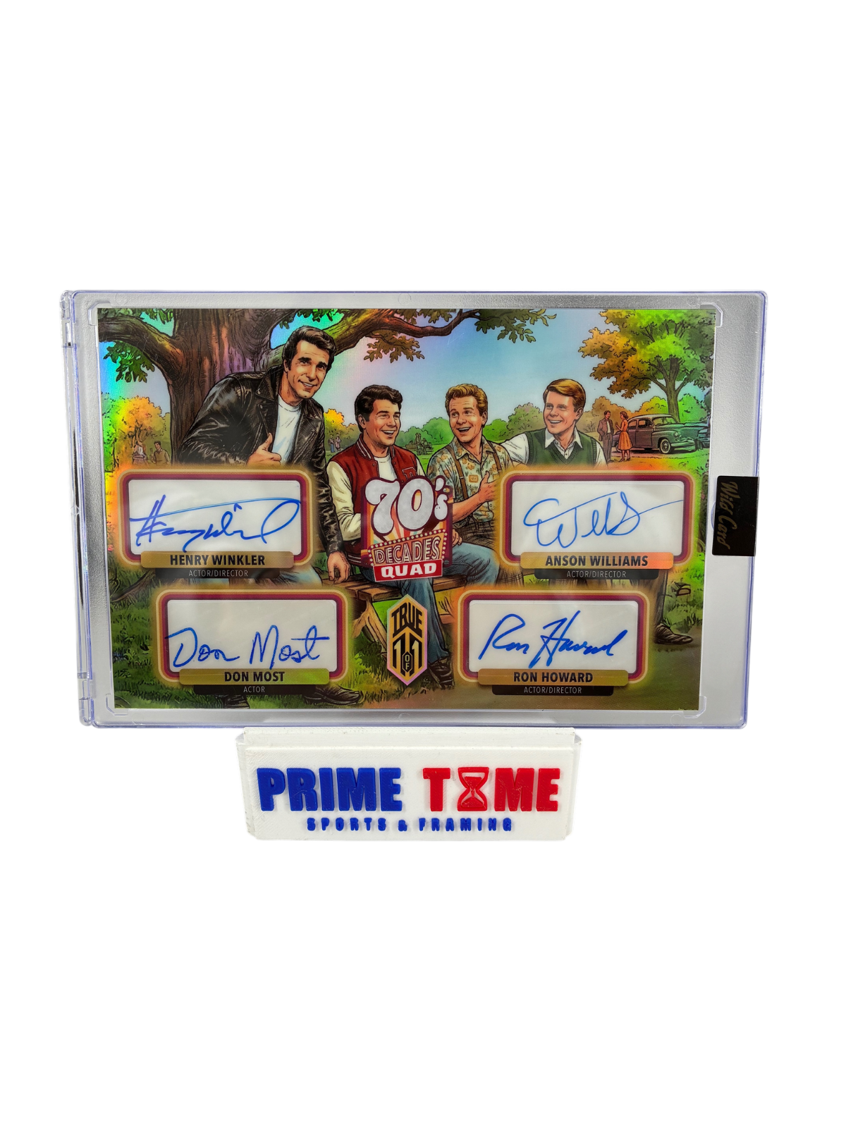 Wild Card 70's Decades Happy Days Actors Quad Auto 1/1