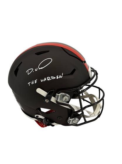 Denzel Ward Signed Autographed Inscribed Browns FS Helmet Prime Time Witness