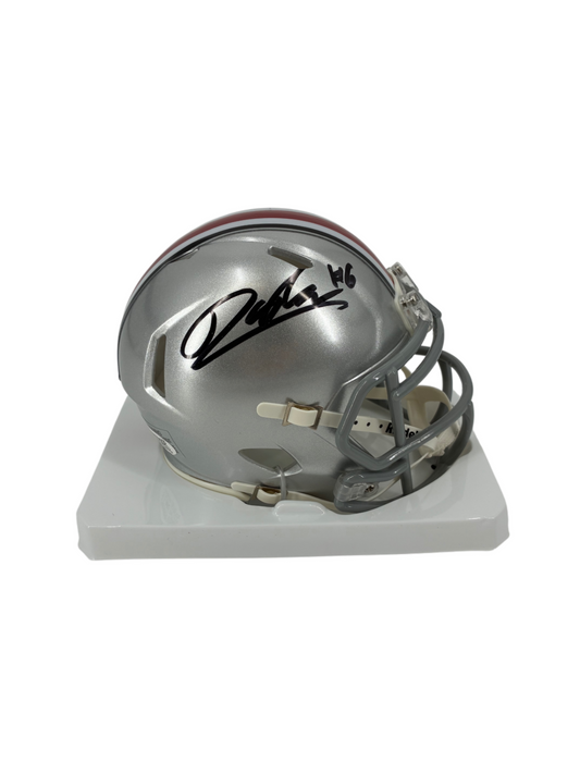 Devin Sanchez Signed Autographed Buckeyes Mini Helmet Prime Time Witness