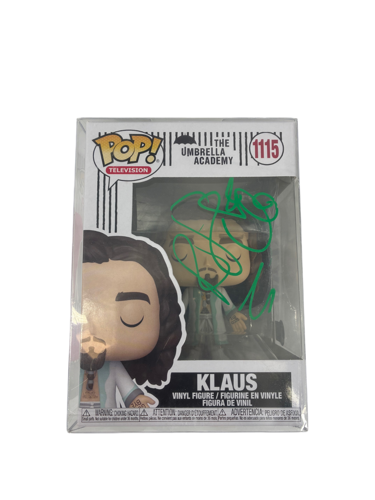 Robert Shehaan Signed Autographed Klaus Umbrella Academy Funko Pop #1115 BAS COA
