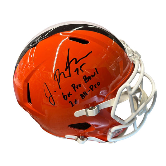 Joel Bitonio Signed Autographed Full-Size Replica Helmet w/ Inscr. JSA COA