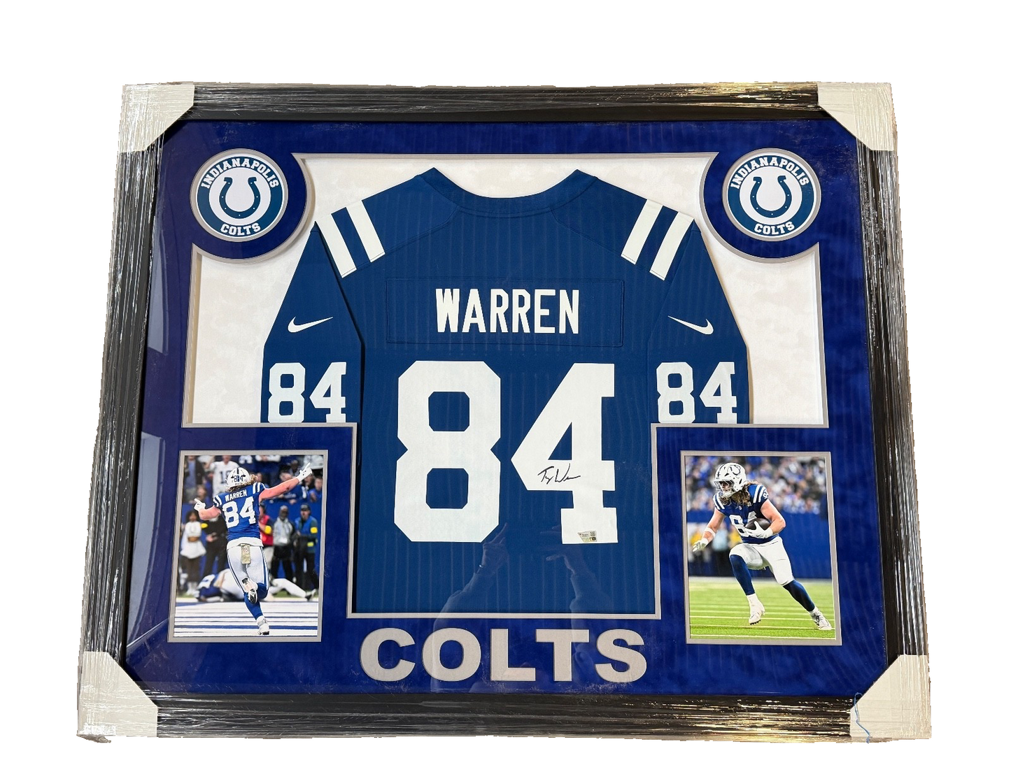 Tyler Warren Signed Autographed Colts Jersey Custom Framed Fanatics COA