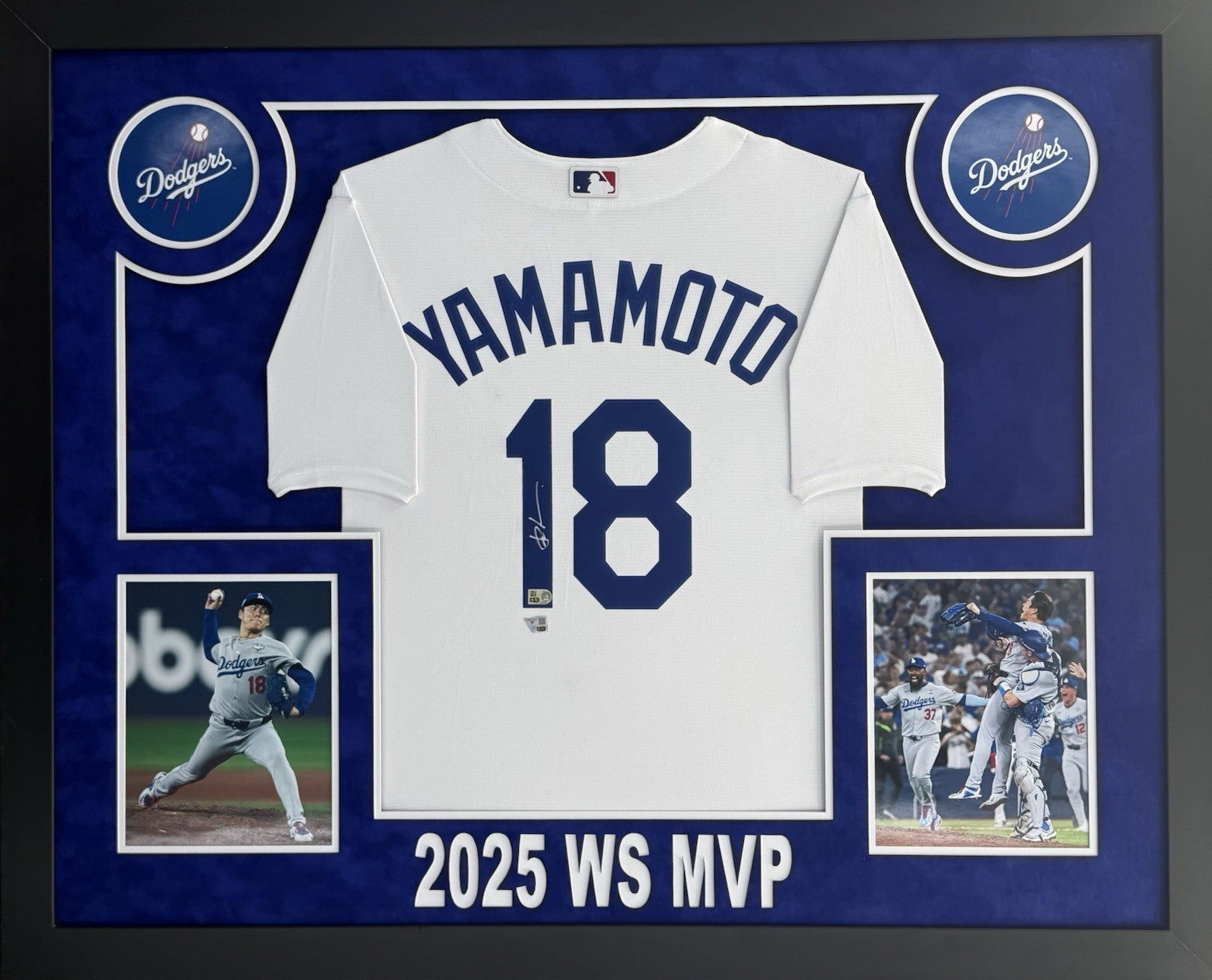 Yoshinobu Yamamoto Signed Autographed Dodgers Jersey Custom Framed Fanatics COA