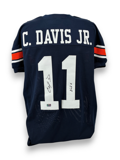 Chris Davis Jr Signed Autographed Tigers Navy Custom Jersey Radtke Sports