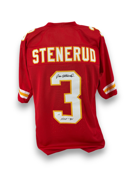Jan Stenerud Signed Autographed Inscribed Chiefs Custom Jersey JSA COA