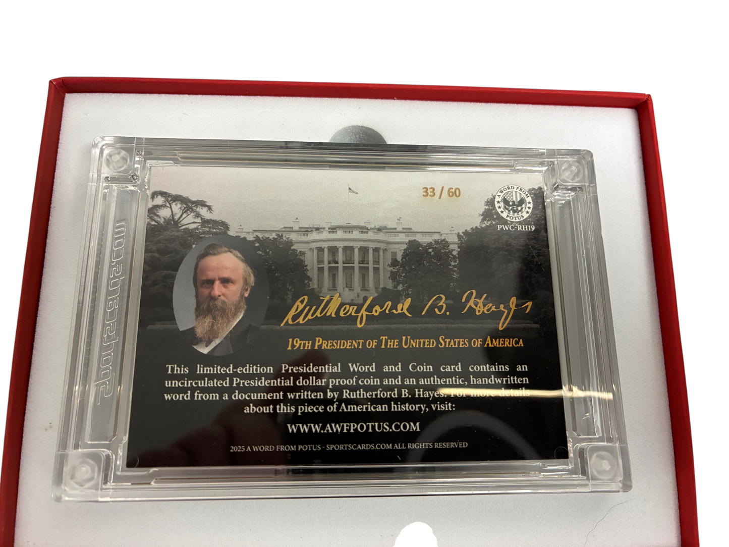 A Word From POTUS Rutherford B. Hayes Word and Coin