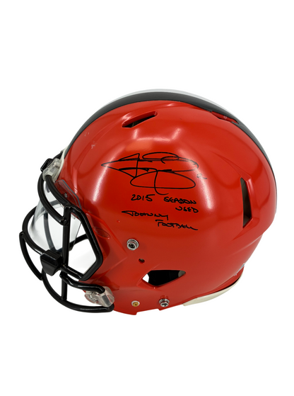 Johnny Manziel Signed Autographed Inscribed 2015 Season Used  Helmet PSA COA