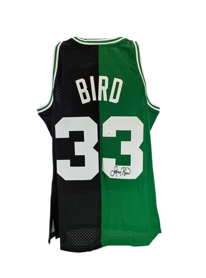 Larry Bird Signed Autographed Celtics Hardwood Classics Split Jersey JSA COA