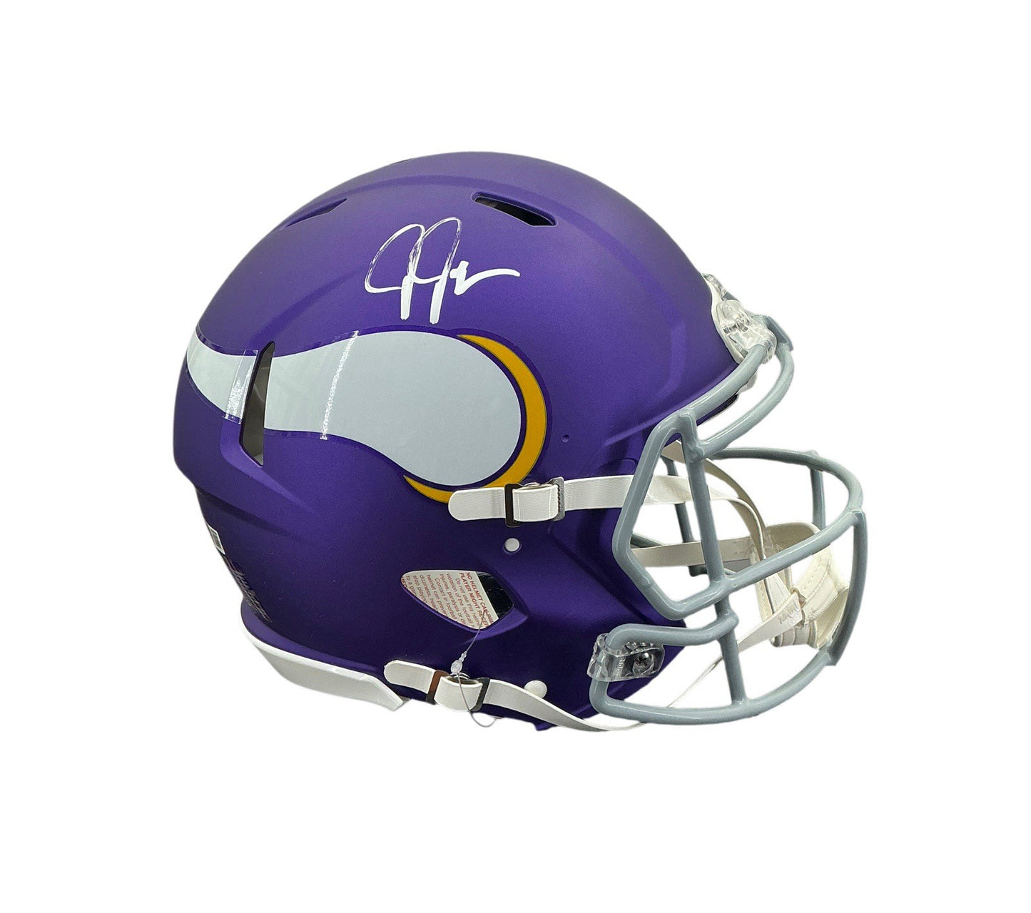 Justin Jefferson Signed Autographed Vikings Authentic Full Size Helmet Beckett