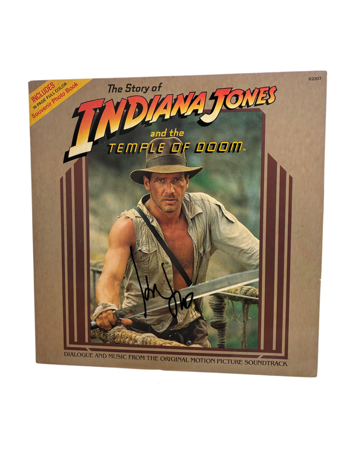 Harrison Ford Signed Autographed Indiana Jones Temple of Doom Vinyl BAS COA