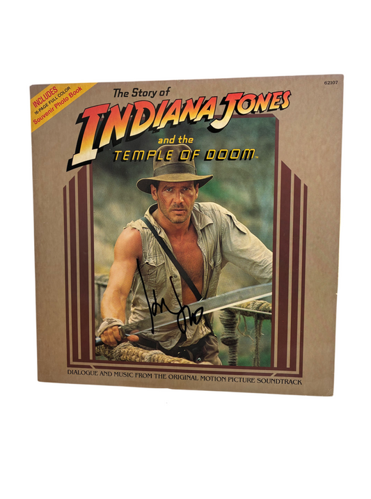 Harrison Ford Signed Autographed Indiana Jones Temple of Doom Vinyl BAS COA