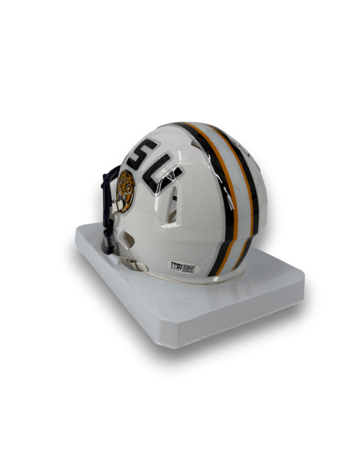 Mansoor Delane Signed Autographed Tigers Mini Helmet White Prime Time Witness