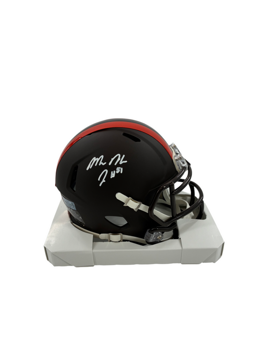 Mike Hall Signed Autographed Browns Mini Helmet Prime Time Witness