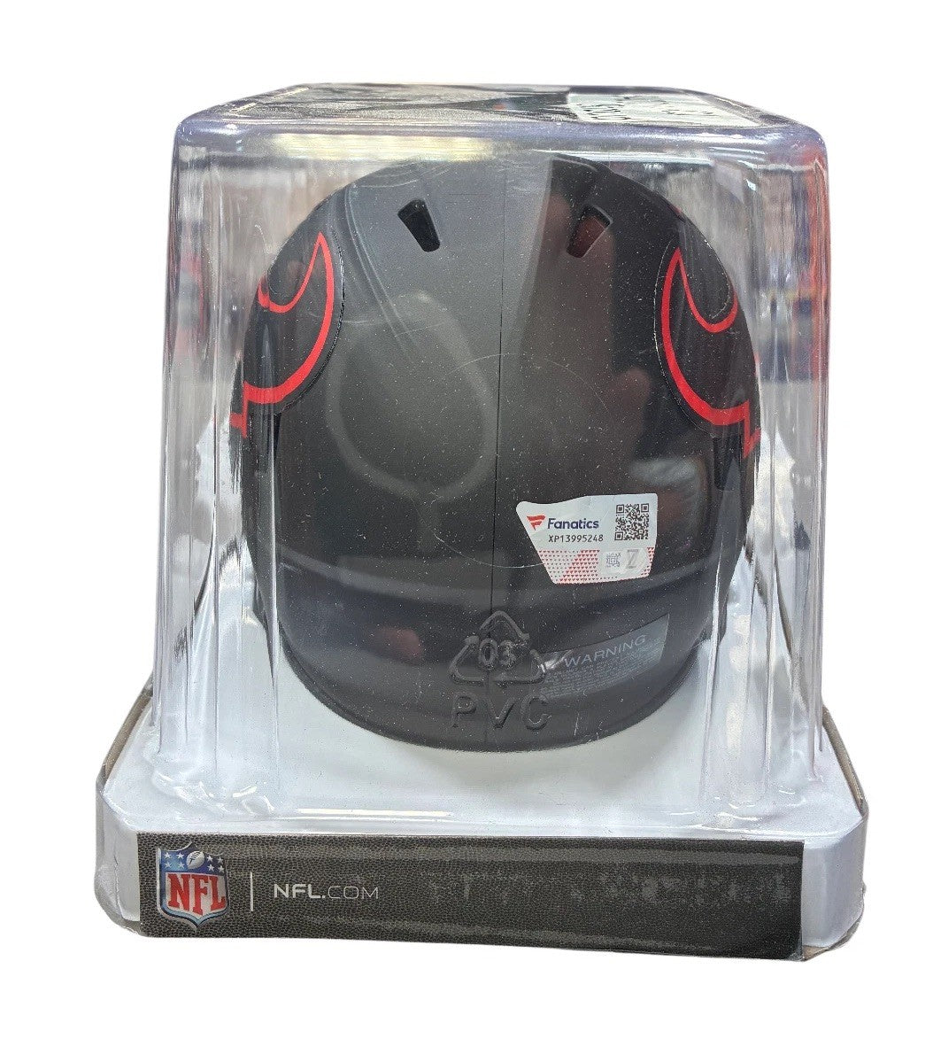 CJ Stroud Houston Texans Eclipse Mini Helmet Autograph Fanatics Authentic