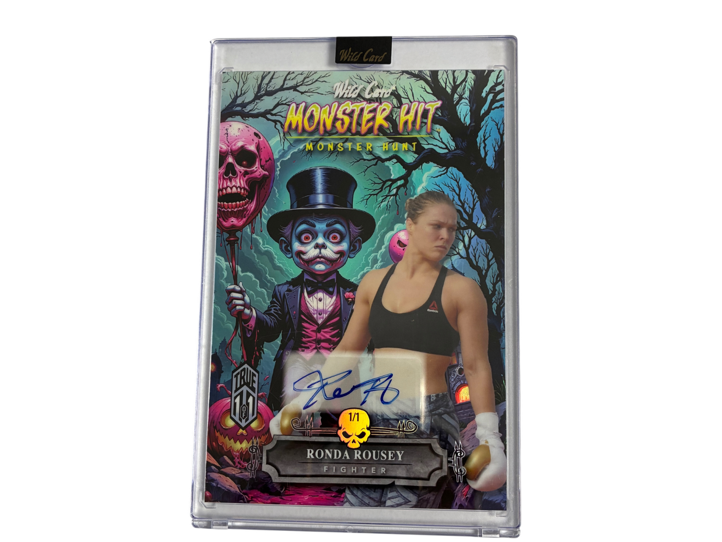 Ronda Rousey Wild Card Monster Hunt Monster Hit Oversized Auto TRUE 1/1