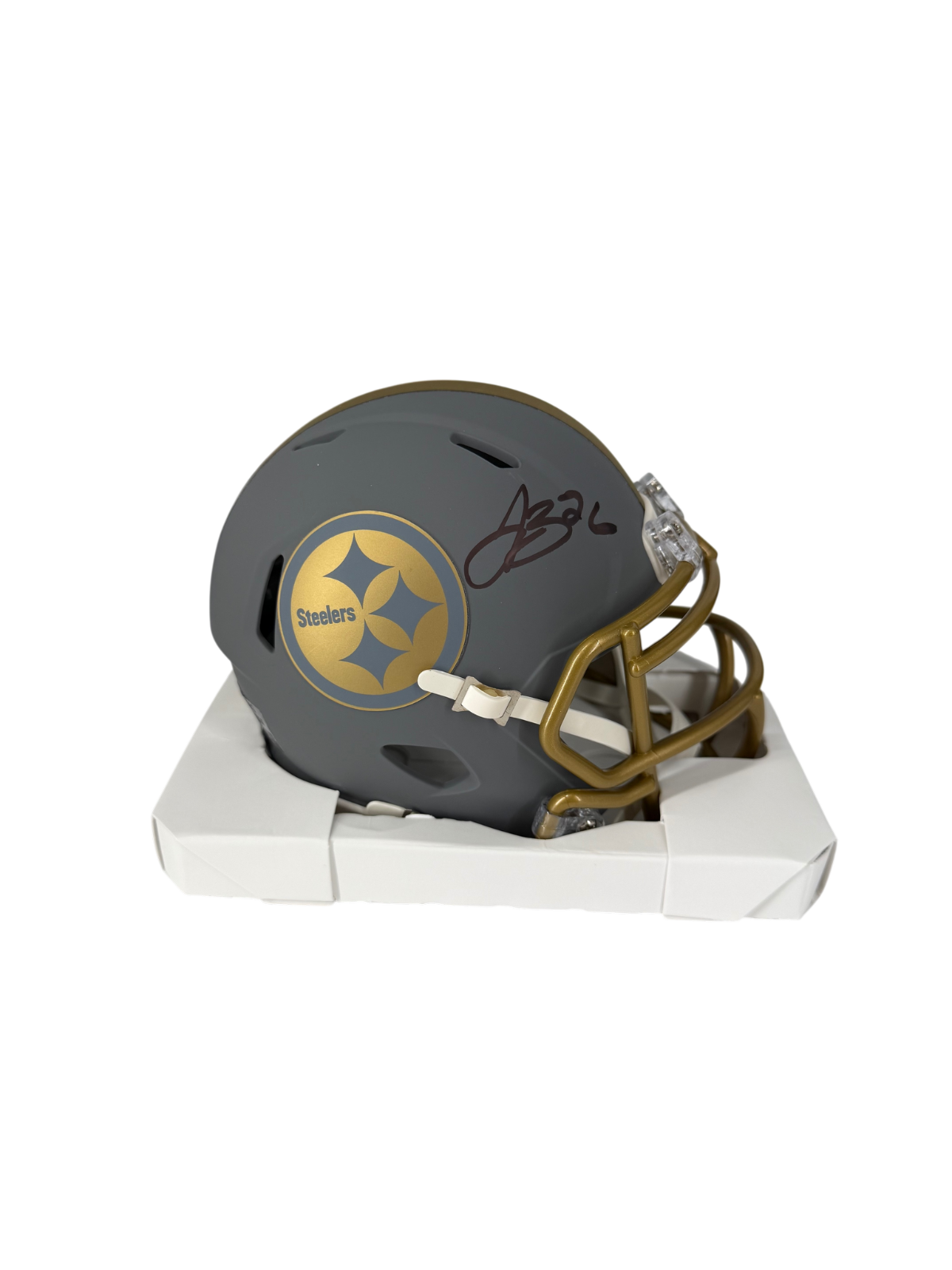 Le'Veon Bell Signed Autographed Steelers Slate Mini Helmet Prime Time Witness