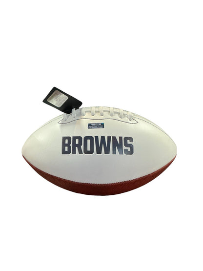 CARSON SCHWESINGER SIGNED AUTOGRAPHED BROWNS LOGO FOOTBALL COA