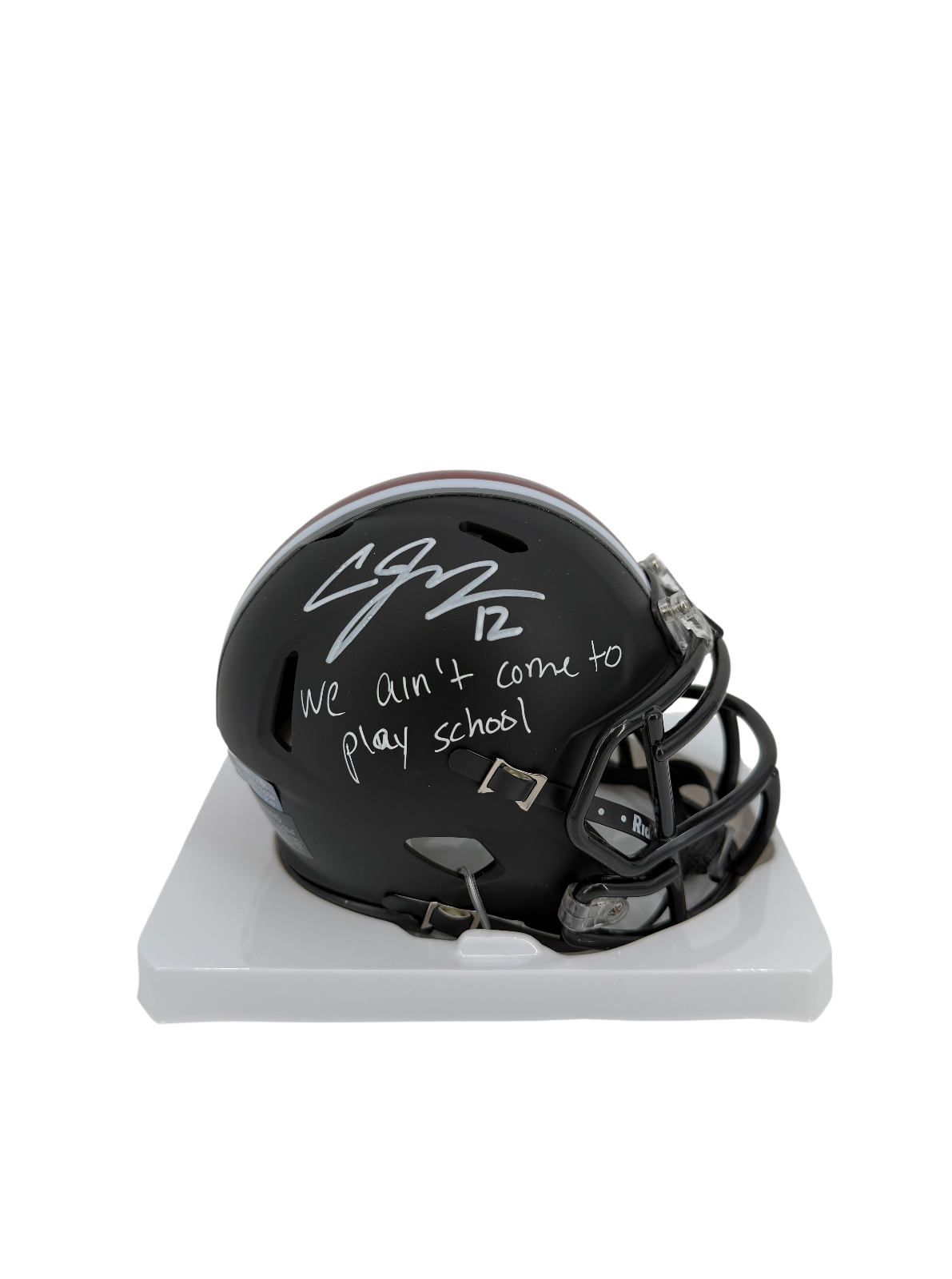 Cardale Jones Signed Autographed Inscribed Mini Helmet Prime Time Witness COA