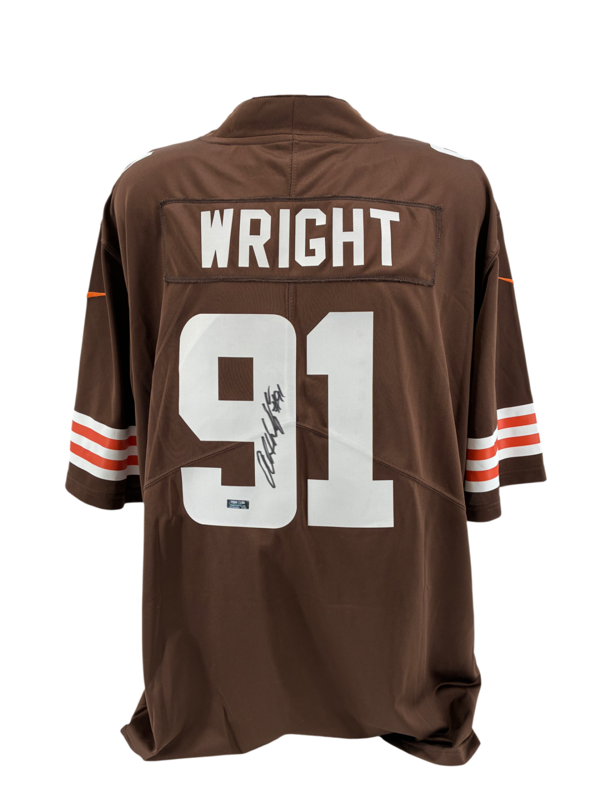 Alex Wright Signed Autographed Browns Nike Jersey Prime Time Witness