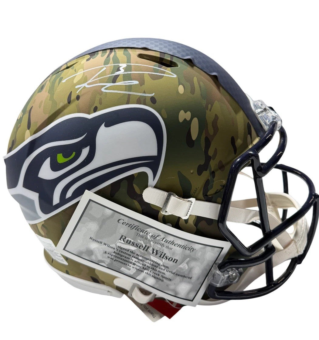 Russell Wilson Signed Autographed Seahawks Helmet  Mill Creek Sports  COA