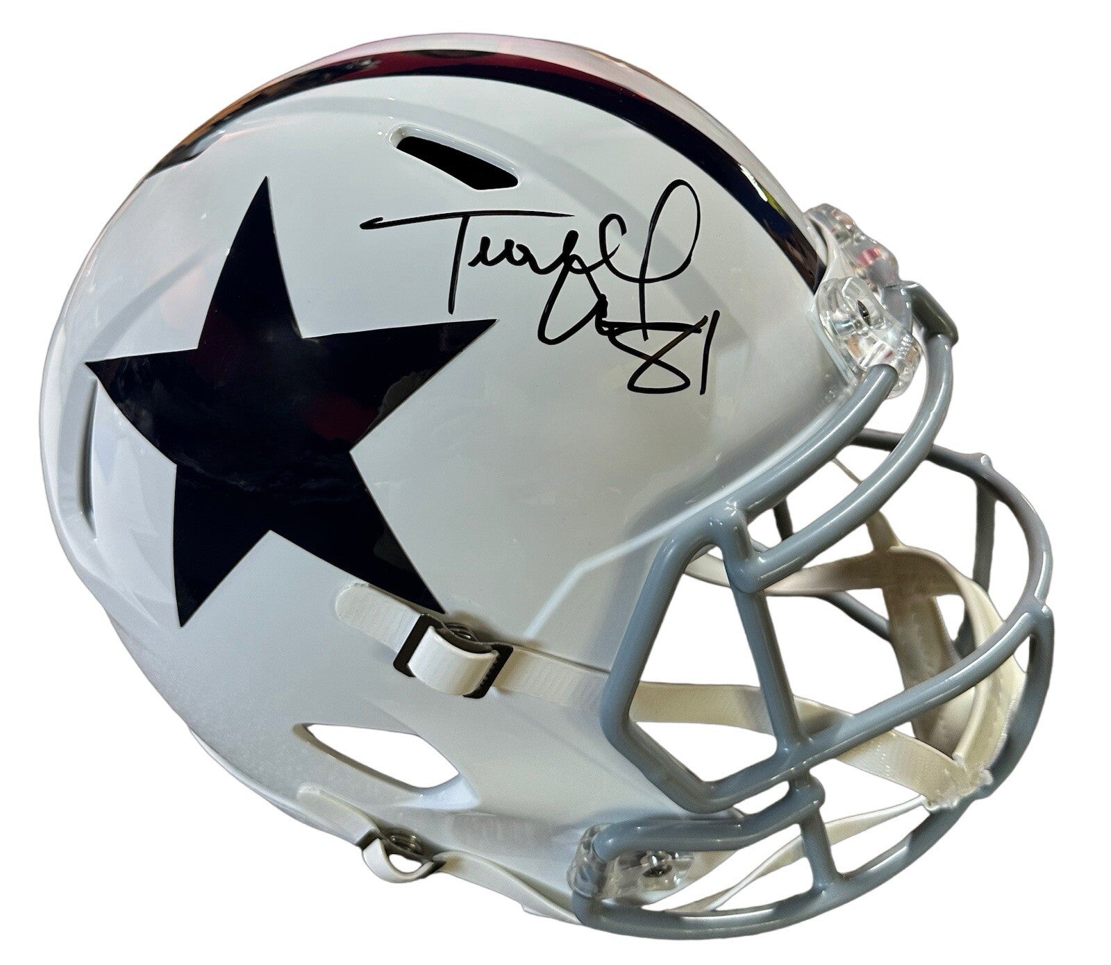 Terrell Owens Autograph Dallas Cowboys Replica Full Size Helmet JSA COA