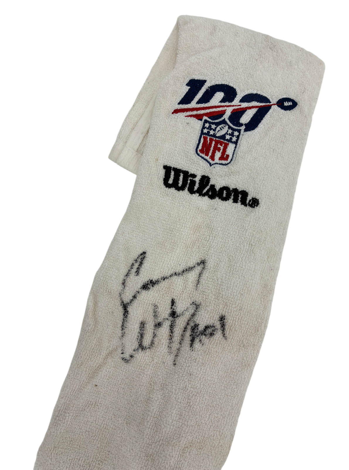 Carson Wentz Signed Autographed Game Used vs Giants 2019 QB Towel Fanatics