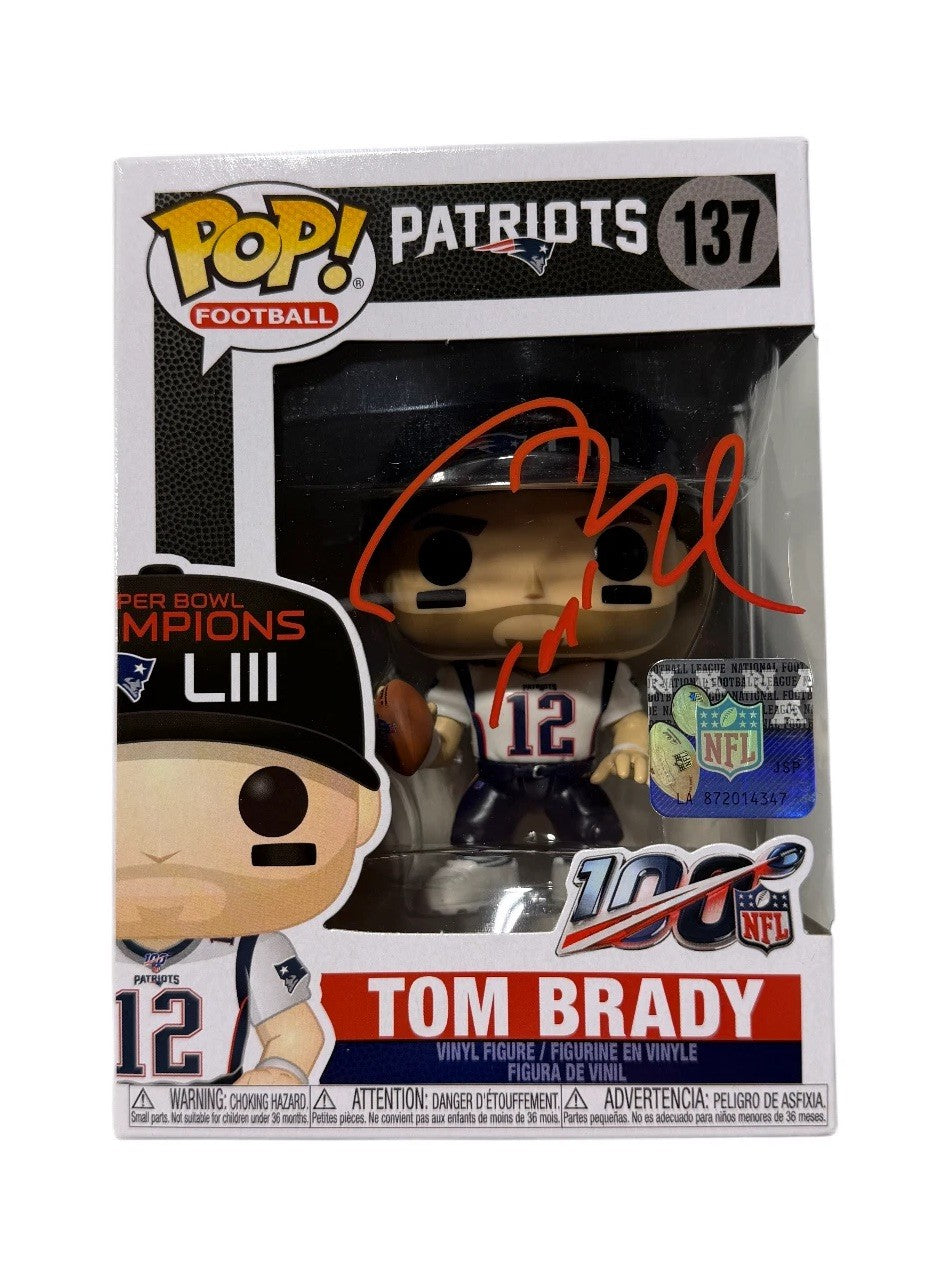 Tom Brady Signed Autographed Patriots Funko Pop! Fanatics COA