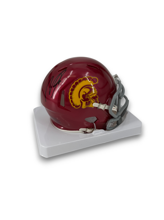 Makai Lemon Signed Autographed Trojans Mini Helmet Prime Time Witness