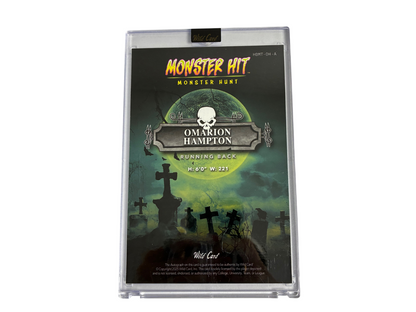 Omarion Hampton Chargers Wild Card Monster Hunt Monster Hit Oversized Auto 1/1