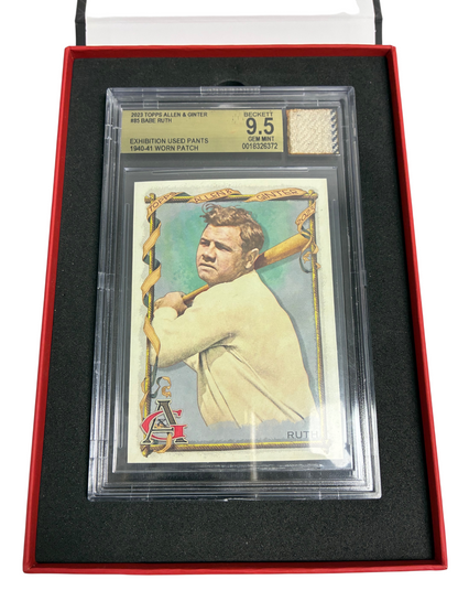 Babe Ruth Topps Allen & Ginter Player Worn Pants Jersey Fusion BGS 9.5 Yankees