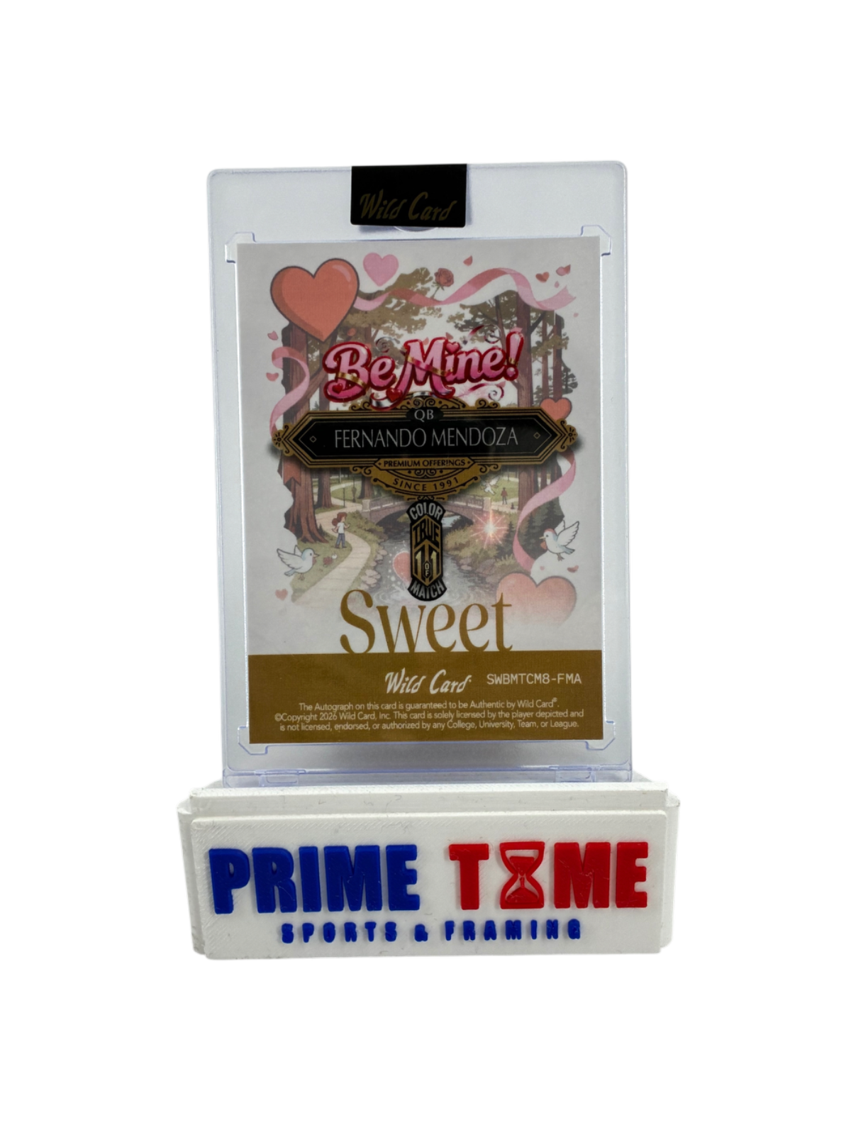 Fernando Mendoza Color Match True 1/1 Be Mine Wild Card