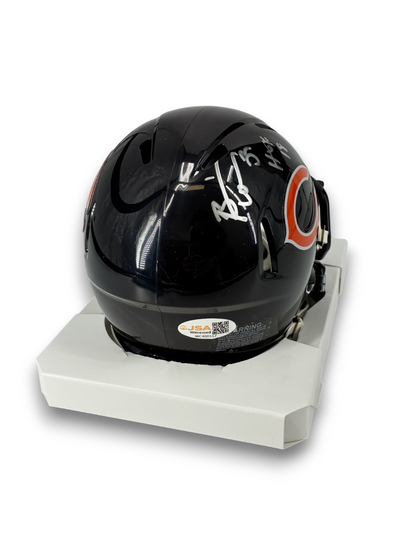 Brian Urlacher Signed Autographed Inscribed Bears Mini Helmet JSA COA