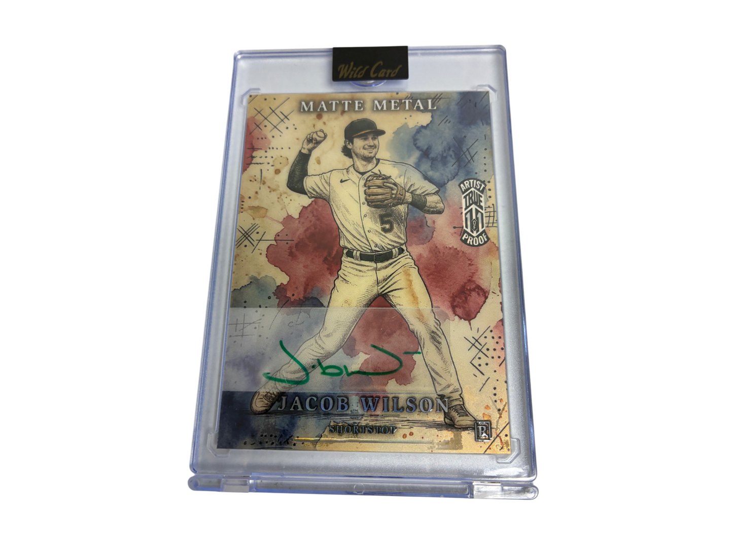 Jacob Wilson Autographed Matte Metal True 1 of 1 Rookie Wild Card