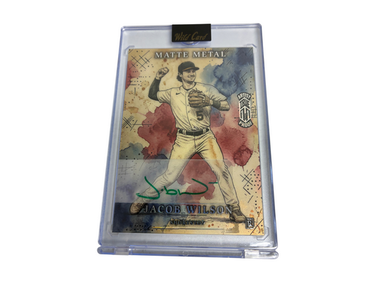 Jacob Wilson Autographed Matte Metal True 1 of 1 Rookie Wild Card
