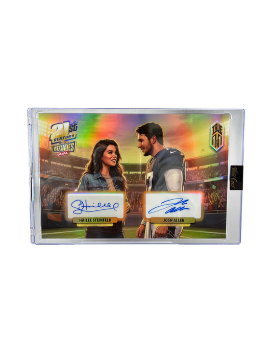 Josh Allen/Hailee Steinfeld Dual Auto Wild Card 21st Century Decades