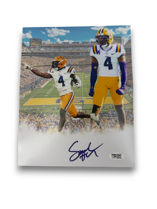 Mansoor Delane Signed Autographed LSU 8x10 Photo Prime Time Witness