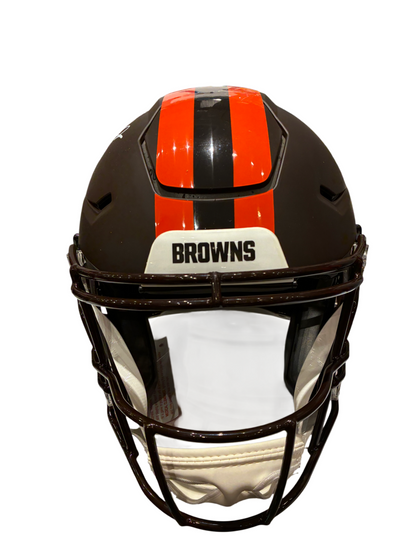 Harold Fannin Jr Autographed Browns Alpha Dog Speedflex Authentic Helmet