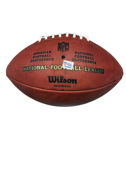 Bob St. Clair signed Wilson Authentic Duke NFL Football w/ "HOF 1990" COA PSADNA
