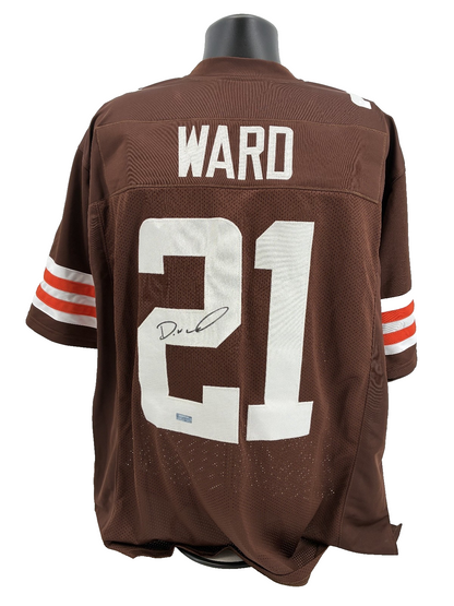 Denzel Ward Signed Autographed Browns Custom Jersey Prime Time Witness