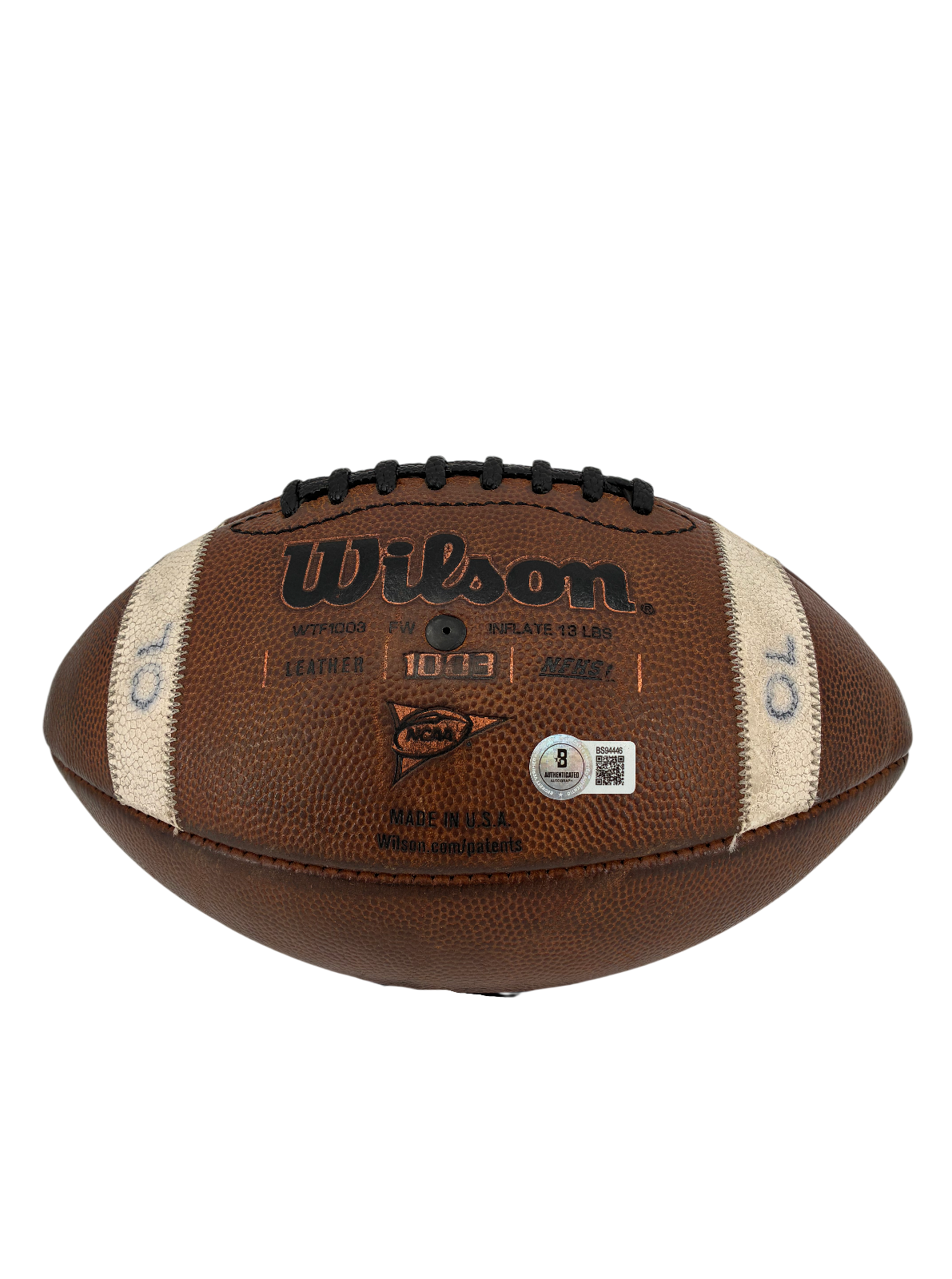 Cardale Jones Signed Autographed w/ Inscription Buckeyes Wilson Football BAS COA