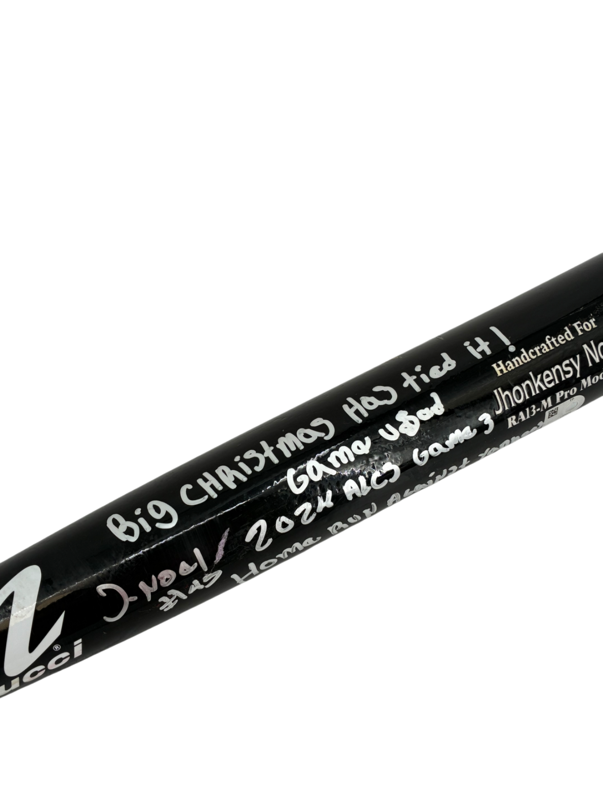 Jhonkensy Noel "Big Christmas" Signed Autographed Home Run ALCS Bat MLB COA