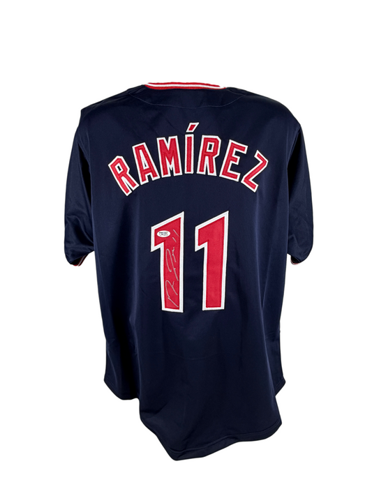 Jose Ramirez Signed Autographed Cleveland Custom Navy Jersey Prime Time Witness