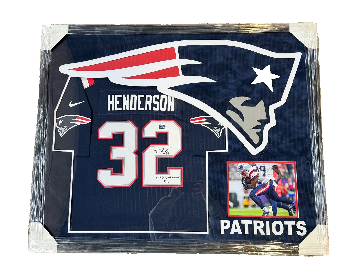 Treveyon Henderson Autographed Signed Patriots Nike Authentic Jersey PROVA COA
