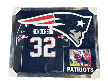 Treveyon Henderson Autographed Signed Patriots Nike Authentic Jersey PROVA COA