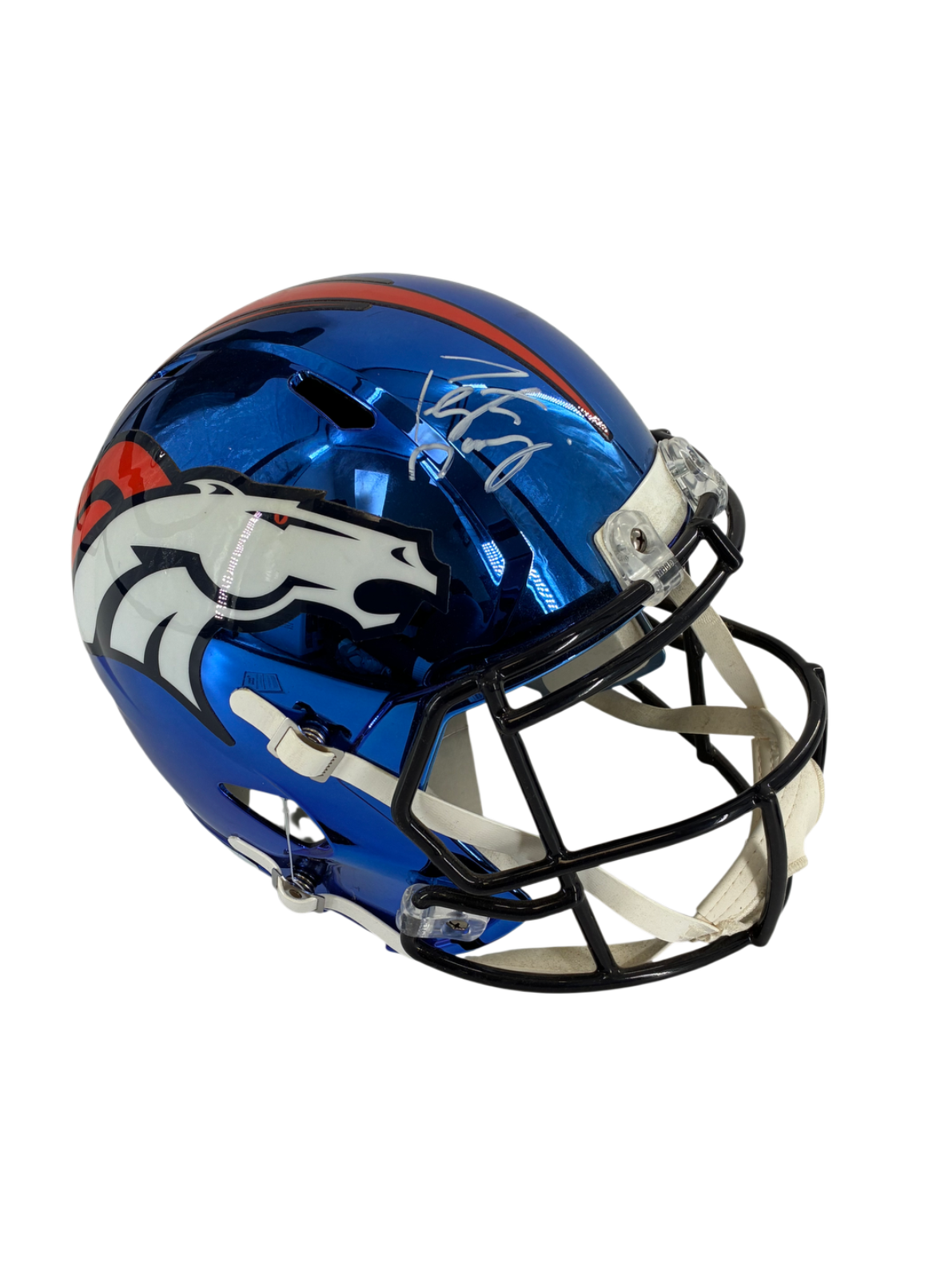 Peyton Manning Signed Autographed Broncos Chrome Speed Rep Helmet Fanatics COA