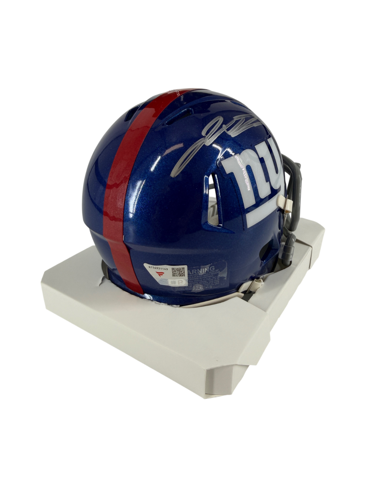 Jaxson Dart Signed Autographed Giants Mini Helmet Fanatics Authentic