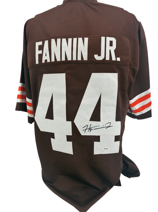 Harold Fannin Jr Signed Autographed Browns Custom Jersey Prime Time Witness