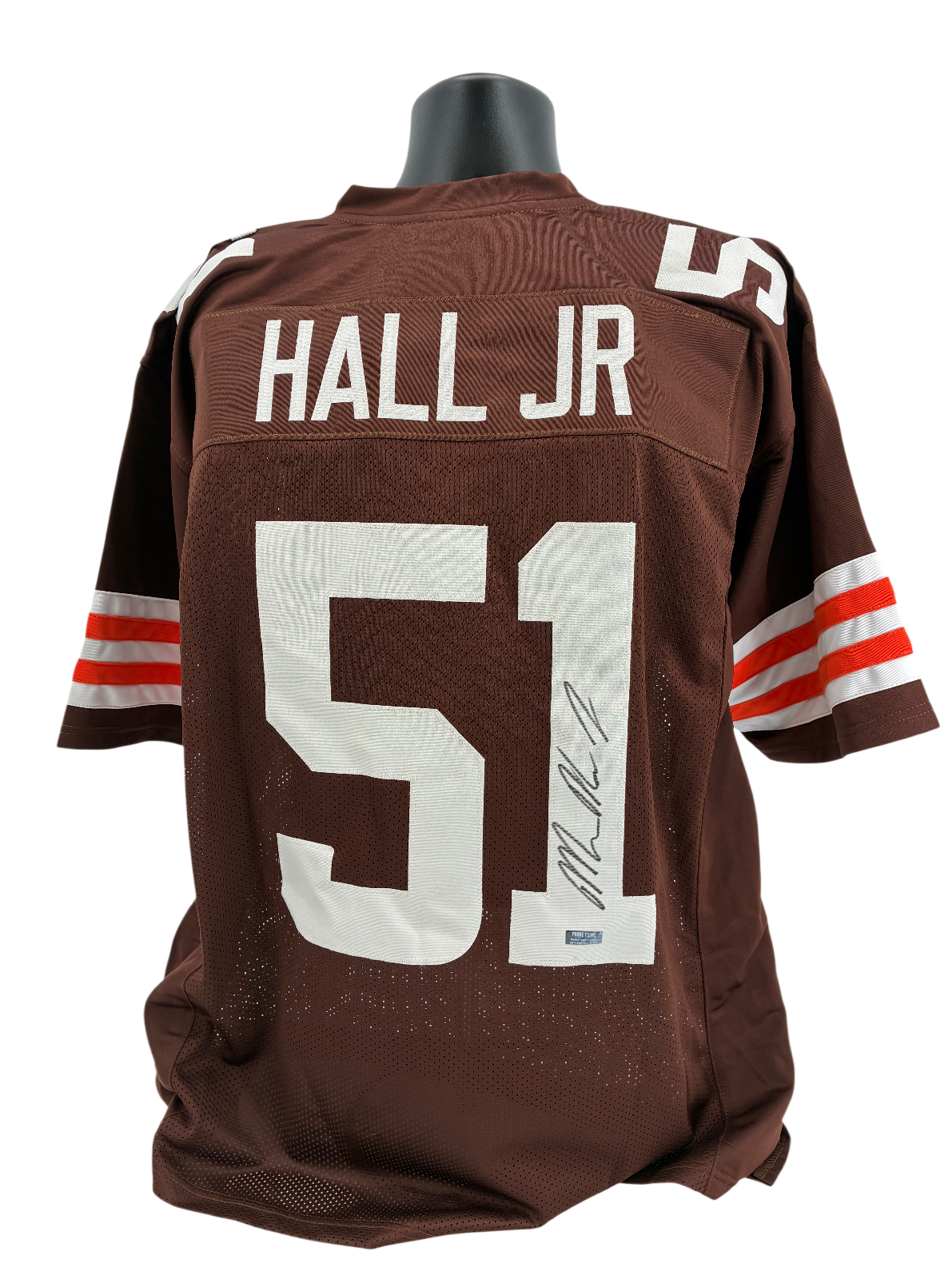 Micheal Hall Jr Signed Autographed Browns Custom Jersey Prime Time Witness