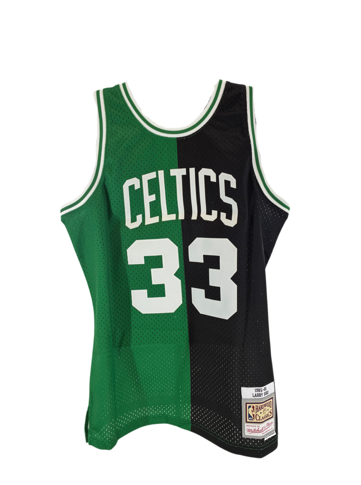 Larry Bird Signed Autographed Celtics Hardwood Classics Split Jersey JSA COA