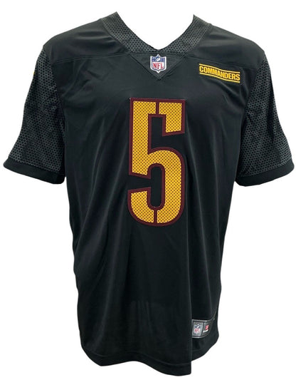Jayden Daniels Washington Commanders Autographed Nike Black Game Jersey /10 